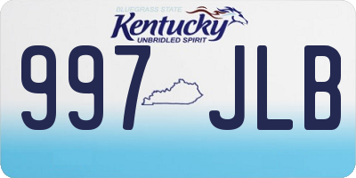KY license plate 997JLB