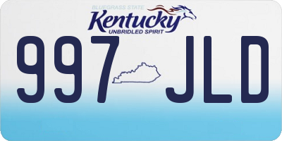 KY license plate 997JLD
