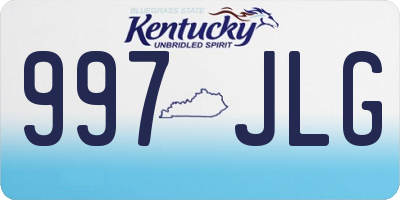 KY license plate 997JLG