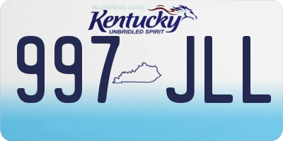 KY license plate 997JLL