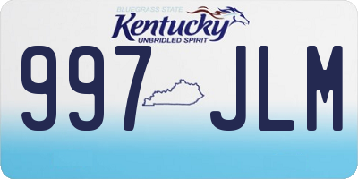 KY license plate 997JLM