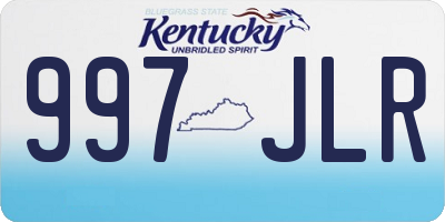 KY license plate 997JLR