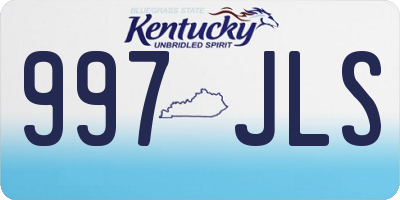 KY license plate 997JLS