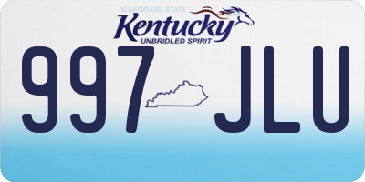KY license plate 997JLU