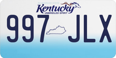 KY license plate 997JLX