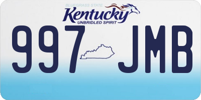 KY license plate 997JMB