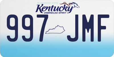 KY license plate 997JMF