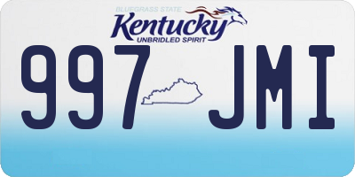 KY license plate 997JMI