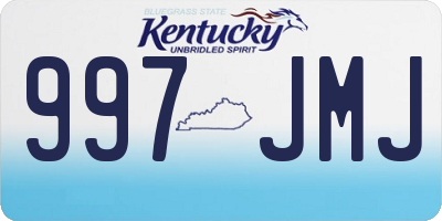 KY license plate 997JMJ