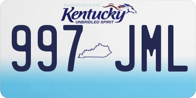 KY license plate 997JML