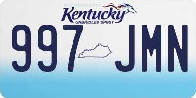 KY license plate 997JMN