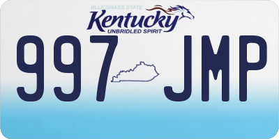 KY license plate 997JMP