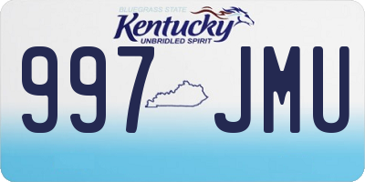 KY license plate 997JMU