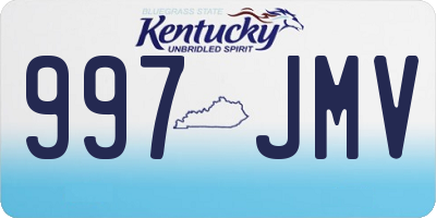 KY license plate 997JMV