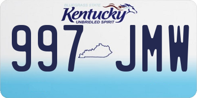 KY license plate 997JMW
