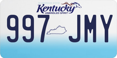 KY license plate 997JMY