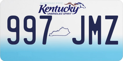 KY license plate 997JMZ