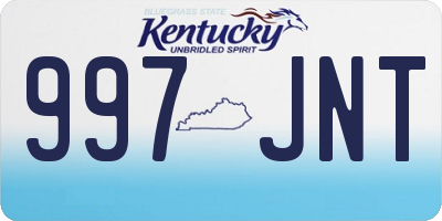 KY license plate 997JNT