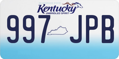 KY license plate 997JPB