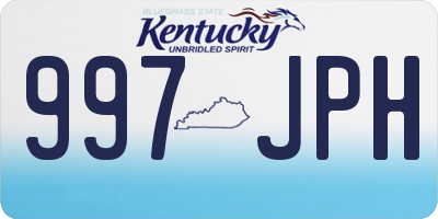 KY license plate 997JPH