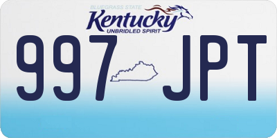 KY license plate 997JPT