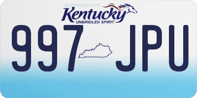 KY license plate 997JPU
