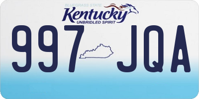 KY license plate 997JQA