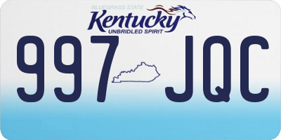KY license plate 997JQC