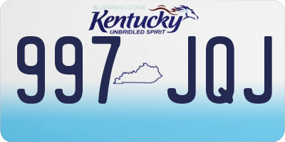 KY license plate 997JQJ