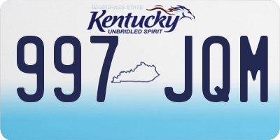 KY license plate 997JQM
