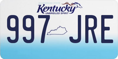 KY license plate 997JRE