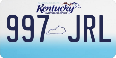 KY license plate 997JRL