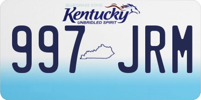 KY license plate 997JRM