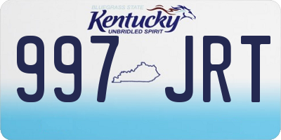 KY license plate 997JRT