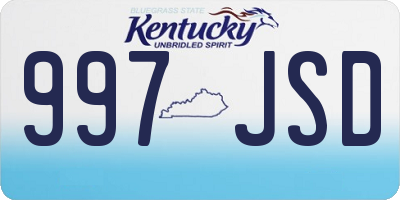 KY license plate 997JSD