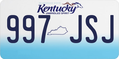 KY license plate 997JSJ