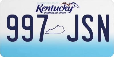 KY license plate 997JSN