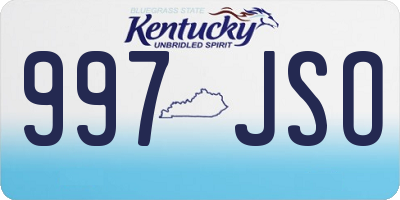 KY license plate 997JSO