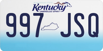 KY license plate 997JSQ