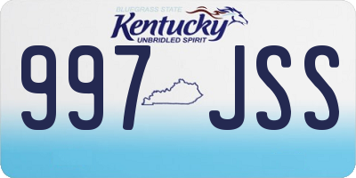 KY license plate 997JSS