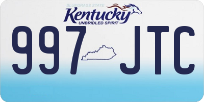 KY license plate 997JTC