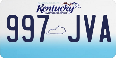 KY license plate 997JVA