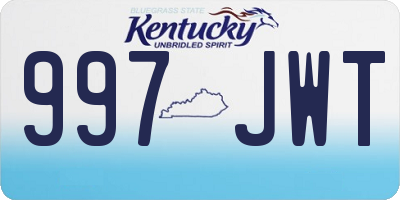 KY license plate 997JWT