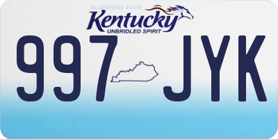 KY license plate 997JYK