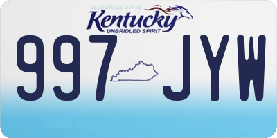 KY license plate 997JYW