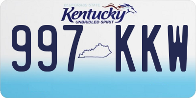 KY license plate 997KKW
