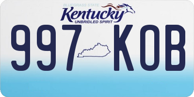 KY license plate 997KOB