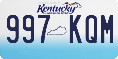 KY license plate 997KQM