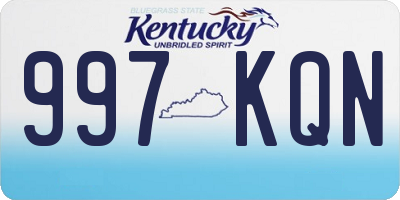 KY license plate 997KQN