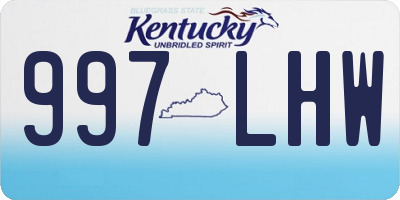 KY license plate 997LHW